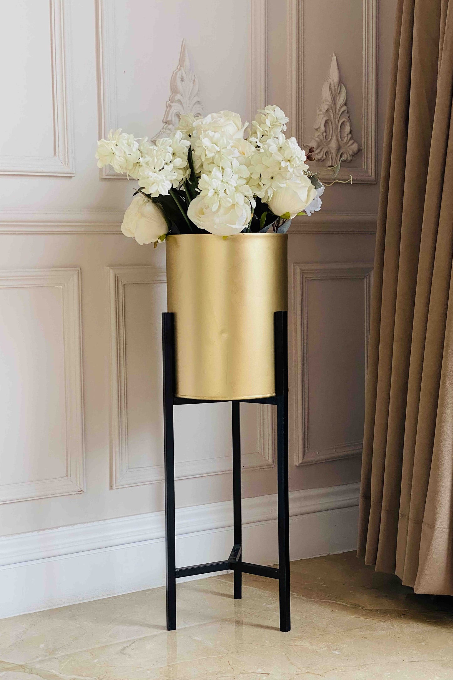 large gold plant pot Tulsi Gold Big Planter