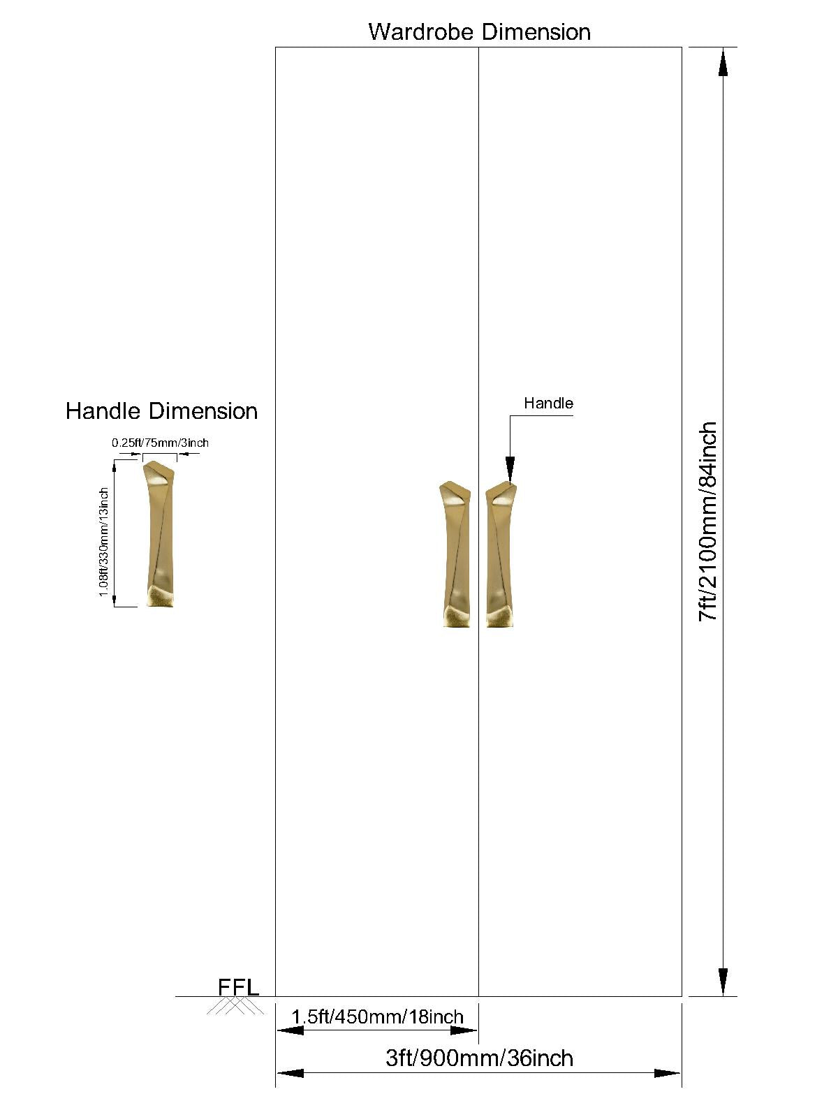 Tana Wardrobe Door Handle-Door Handles & Knobs-Folkstorys