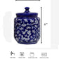 Blue Daisy Vase with Lid
