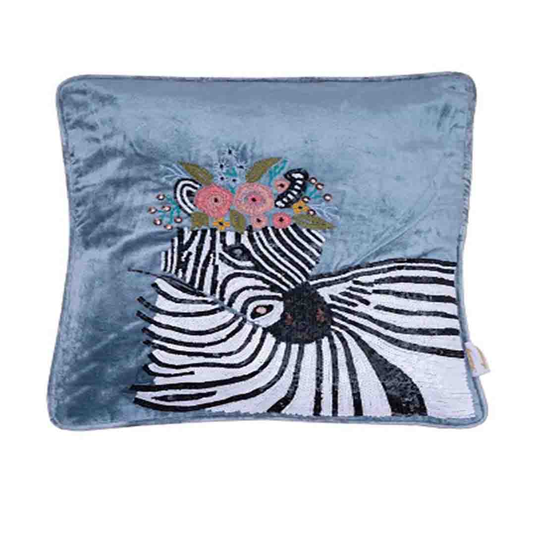 Zebra Velvet Cushion Cover