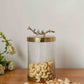 Glass Small Canister Bird Vase with Lid