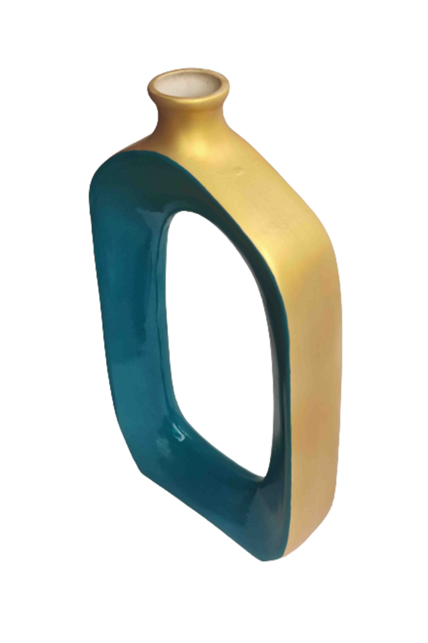 Sirahi Turquoise Big Hollow Vase