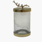 Glass Small Canister Bird Vase with Lid