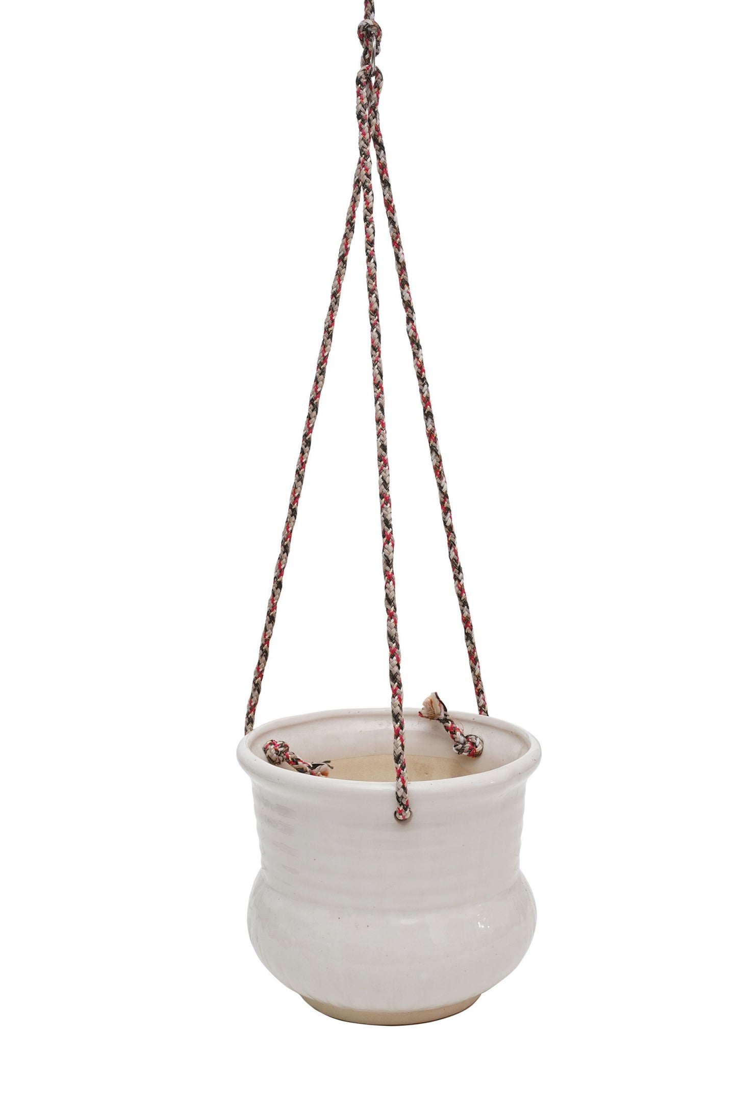 White Charm Hanging Planter