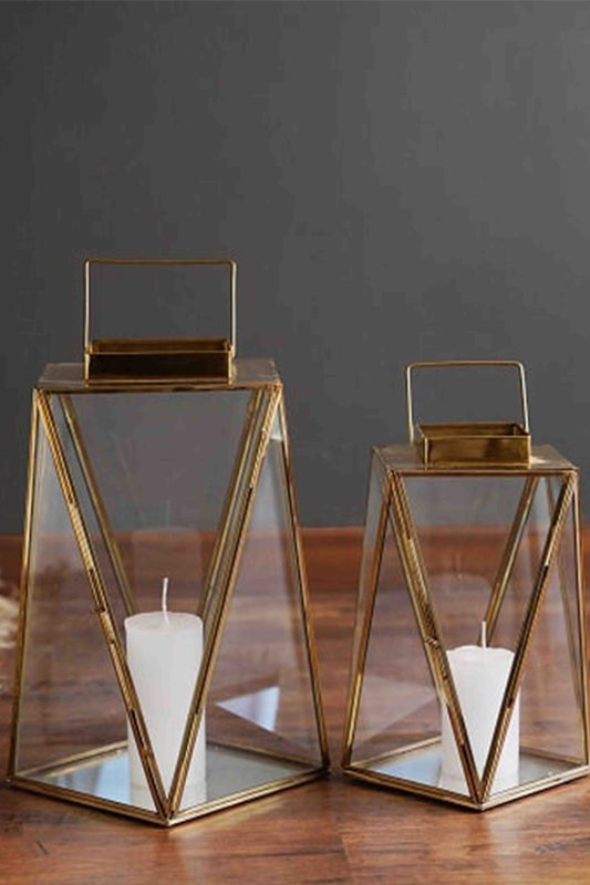 Brass Gold Lattice Lanterns